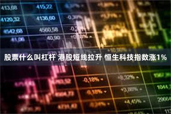 股票什么叫杠杆 港股短线拉升 恒生科技指数涨1%